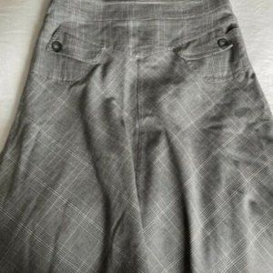 Necessary Objects Houndstooth Skirt, Black/Grey, Sz Medium